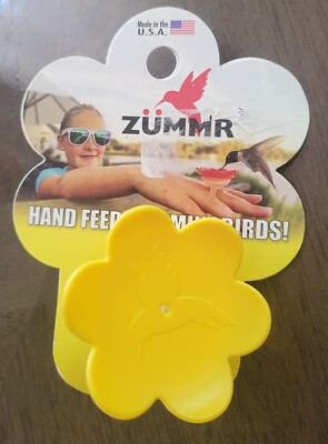ZUMMR Hummingbird Ring Feeder Yellow Hand Feed Hummingbirds in