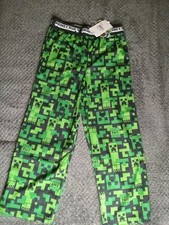 Minecraft pajama bottoms Size SMALL 4/6 NWT