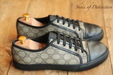 Gucci GG Monogram Nero Pelle Scarpe da Ginnastica Sneakers Uomo UK 7 US 8 EU 41