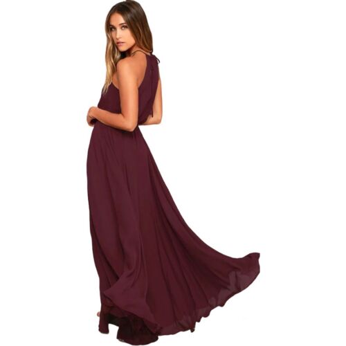 Lulus Essence Of Style Maxi Dress Womens Size S Plum Bridesmaid Prom Formal Gown - Picture 3 of 12