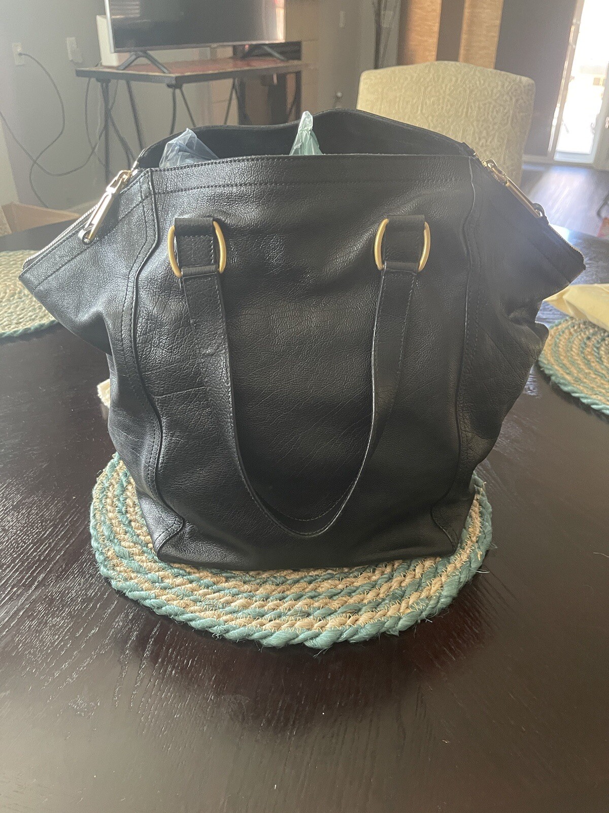 SAINT LAURENT Borsa a mano e tracolla YSL GHW autentica