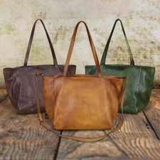 Genuine Leather Sholder Bag for Women Tote Bag Vintage Handbags Crossbody Purses