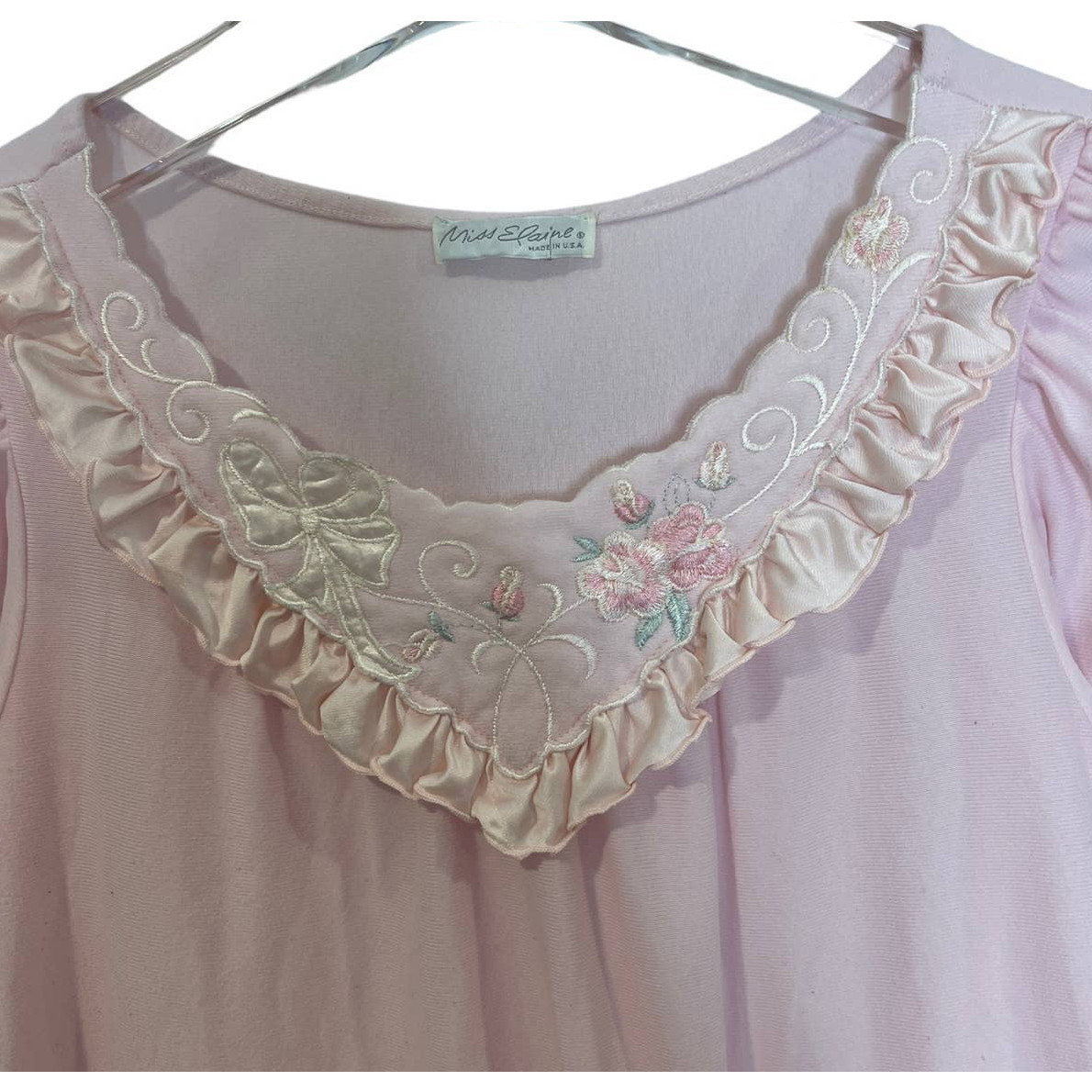 Vintage Miss Elaine Vintage Nightgown Made in USA Gem