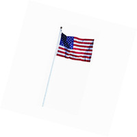 Valley Forge 18-foot In Ground Steel Flag Pole With 3-foot X 5-foot Polycotton F Valley Forge 18-foot In Ground Steel Flag Pole With 3-foot X 5-foot Polycotton F