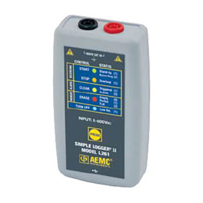 AEMC L261 Simple Logger II Data Logger, 1Ch, TRMS, 600VAC/ACDC