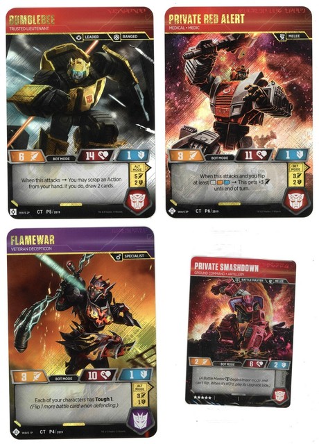Transformers Promo Lot Flamewar, Bumblebee, Private Red Alert, Private Smashdown | eBay