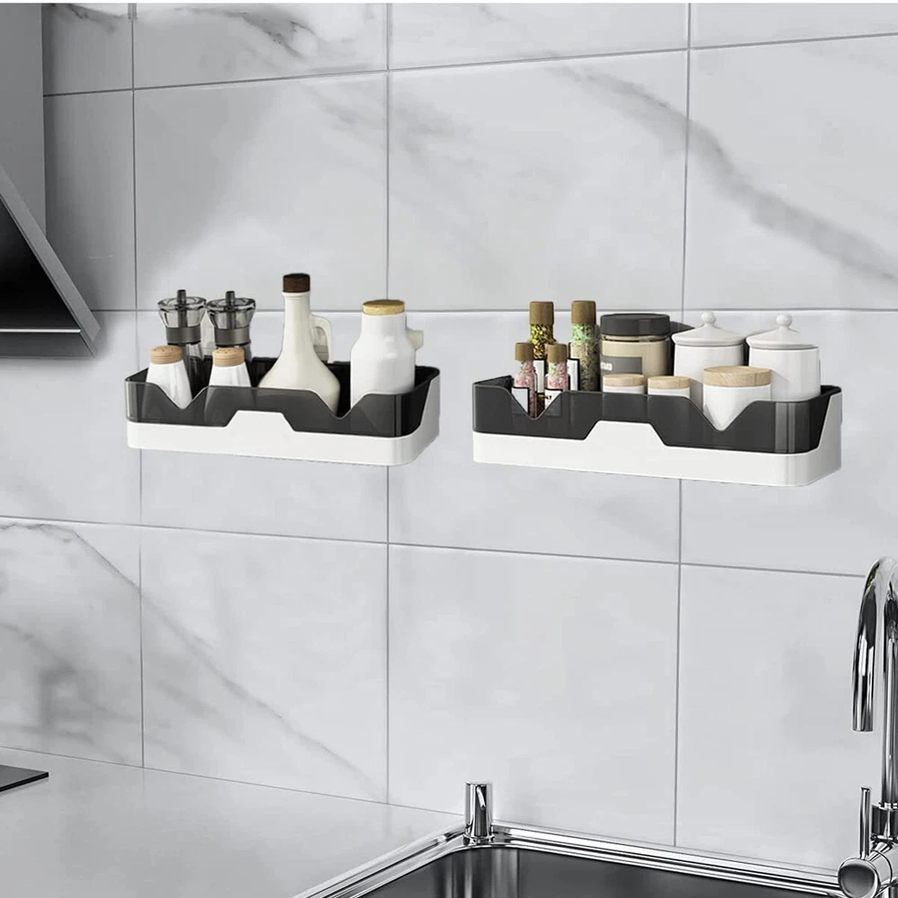 Adhesive Shower Caddy Shelf for Bathroom 2 Pack Premium Wall Mount Storage Adhesive Shower Caddy Shelf for Bathroom 2 Pack Premium Wall Mount Storage