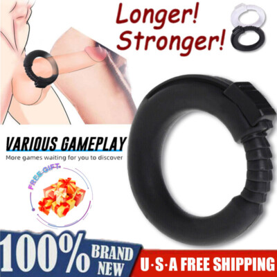 Silicone Male Adjustable Penis Cock Ring Enhancer Erection Delay  Ejaculation Men | eBay