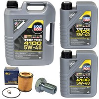 MotoröL Set 4100 5W-40 Liqui Moly 7 Liter + ÖLfilter + Schraube FüR BMW 7Er 730I