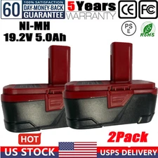 ✅2PACK 19.2 VOLT 5.0AH FOR CRAFTSMAN C3 DIEHARD NI-MH XCP BATTERY 11375 11376 US