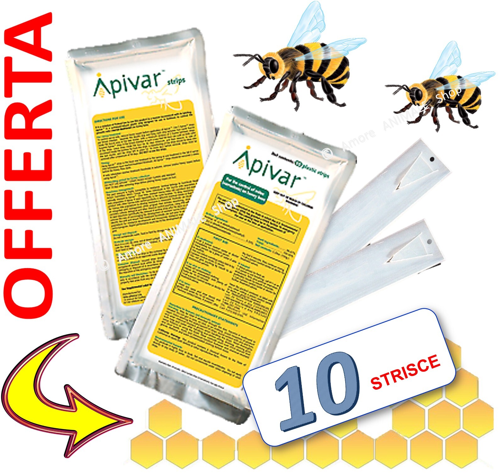 APIVAR → 10 / 20 / 30 Strisce - Trattamento AntiVarroa delle API in Apicoltura: → 30 Strisce img 0