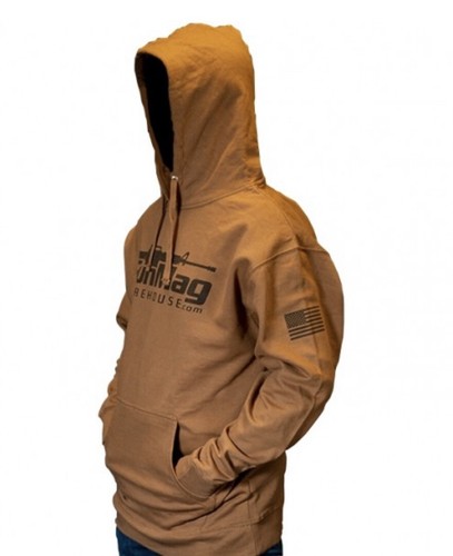 Gun Mag Hoodie Warehouse Brand XXL Premium Cotton Camel Brown NRA New with Tags - Picture 4 of 4