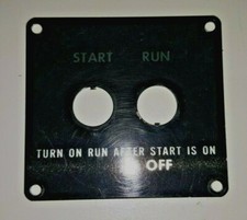 Hammond START RUN 1 metal plate from Vintage Tonewheel oil Generator organ