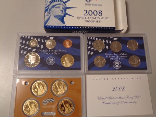 USA 2008 - Proof Set with All 14 Coins in PP Complete - KMS - Picture 1 of 2