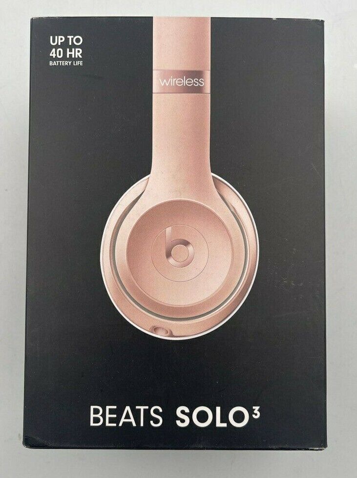 Beats Solo 3 Wireless On-Ear Headphones Rose Gold NO ACCESSORIES