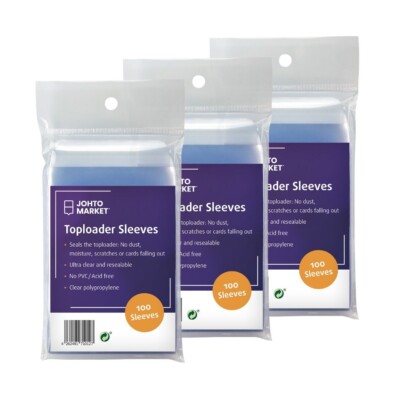 JohtoMarket 300x Resealable Toploader Sleeves Schutzhülle für Standard Toploader