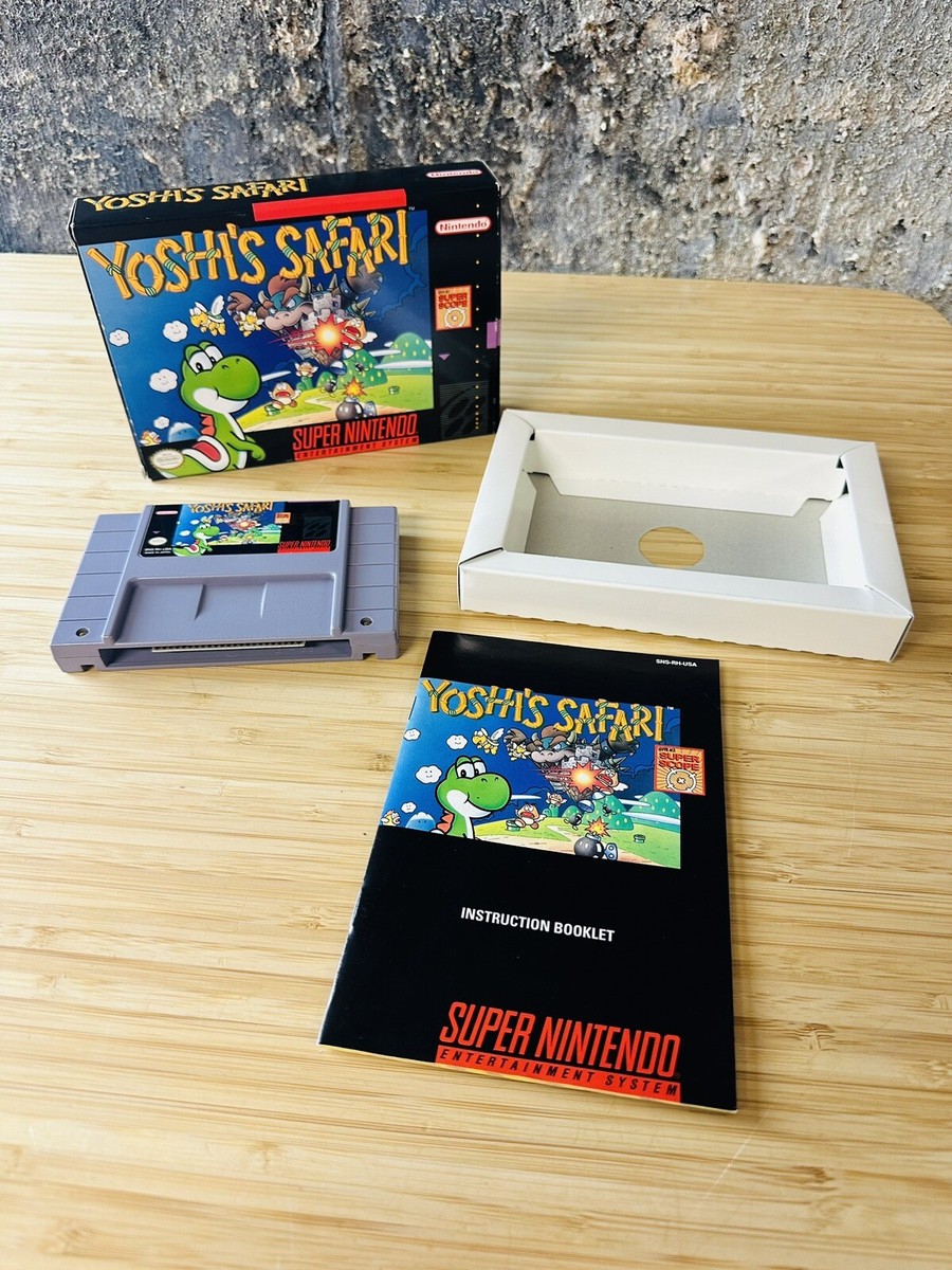 Yoshi's Safari (SNES) Super Nintendo CIB Complete Box 1993 Super