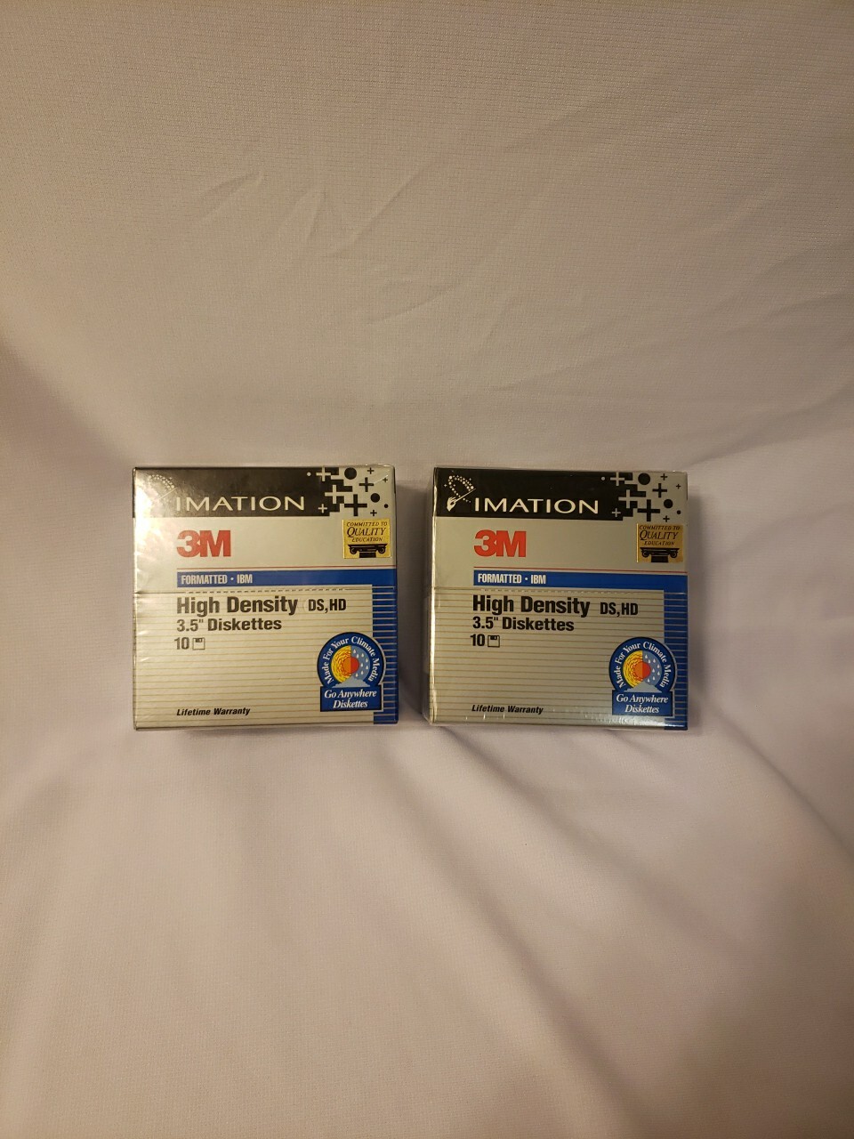Lot Of 2-Imation 3M IBM High Density 3.5" Diskettes 1.44 MB Capacity HD 10pk