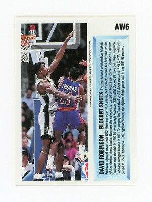 DAVID ROBINSON 1992-93 Upper Deck Award Winner Hologram AW6 San