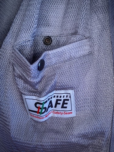 First Gear Motorcycle Jacket Logo Padded Hook & Loop Pockets Full Zip Silver XL - Picture 10 of 19