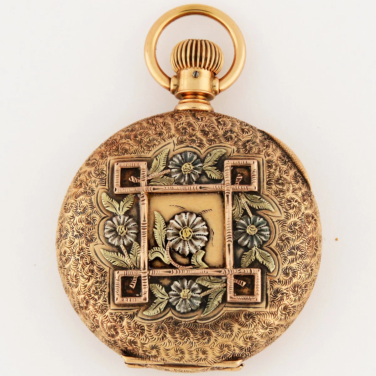 Hampden 14k gold pocket watch sales