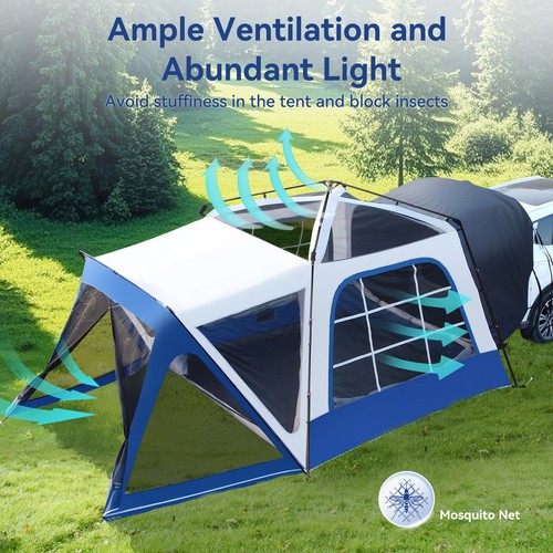 SLSY Pop Up Tent SUV Tent for Camping, 6-8 Person Car Camping Tent Tailgate Tent - Picture 14 of 16