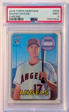 Shohei Ohtani 2018 Topps Heritage Chrome ROOKIE #600 PSA 9 420/999