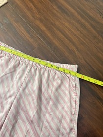 Victoria&rsquo;s Secret Iconic Glazed Satin Afterhours Pajama Set Medium Pink Stripe