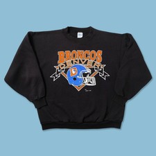 Denver Broncos classic unisex black crewneck sweatshirt QT6989