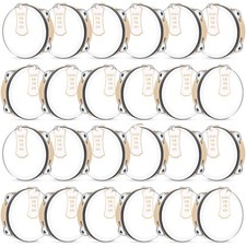 Lukmaa 24 Set 6 Inch Wooden Tambourine Metal Jingles Hand Drum Black