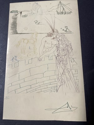 Salvador Dali Lithograph ''Helen Of Troy'' signature Edition 69/250 limited