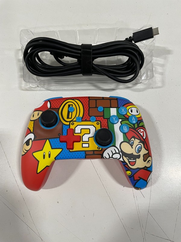 FOR PARTS - PowerA Enhanced Wireless Controller for Nintendo Switch - Mario Pop