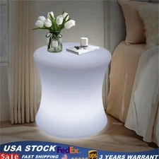 LED Light Cube Stools Chair 16 Colors Changing Rechargeable w/Remote Control