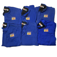 Lot of 6 Federated Auto Parts Work Shirts Blue Size M Short Sleeve Uniform