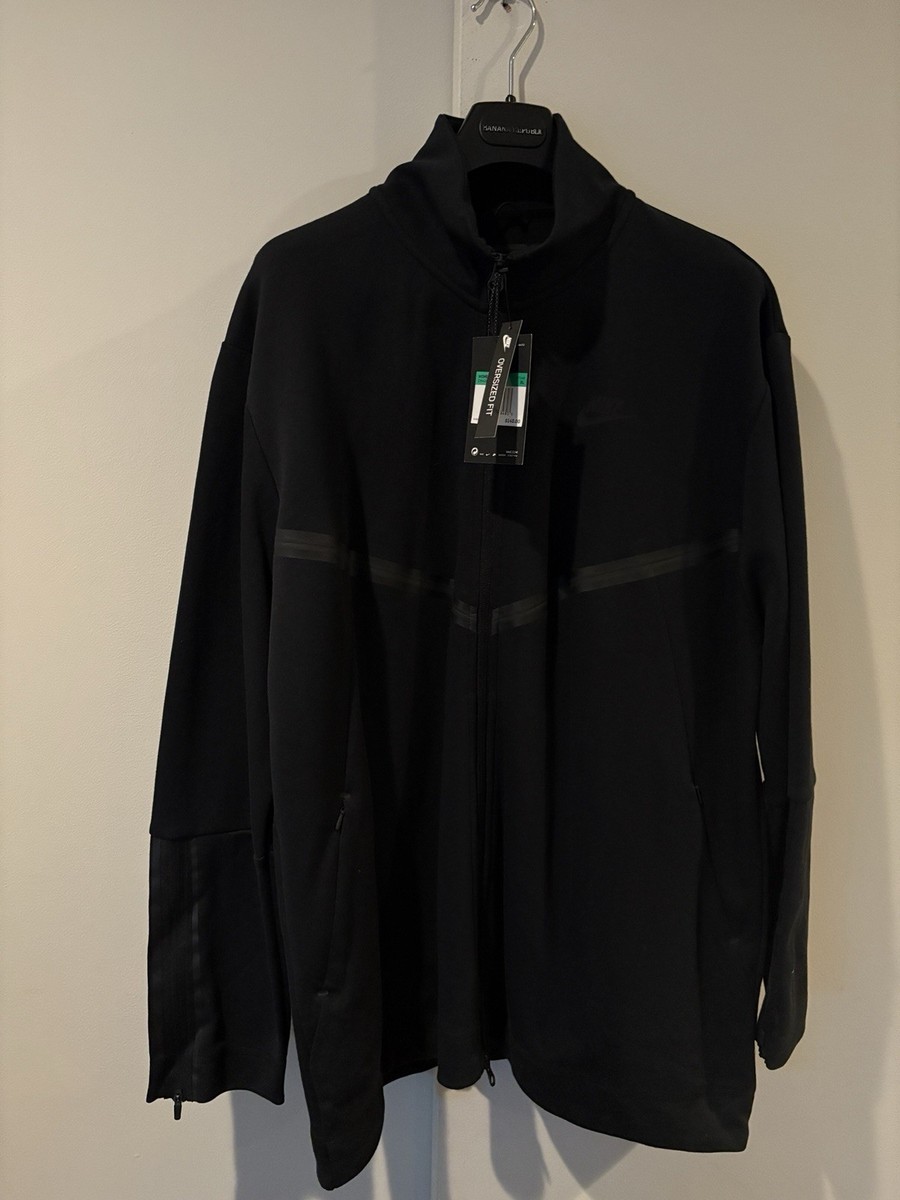 Nike Tech Fleece Sportswear Womens Full Zip Jacket Black Size