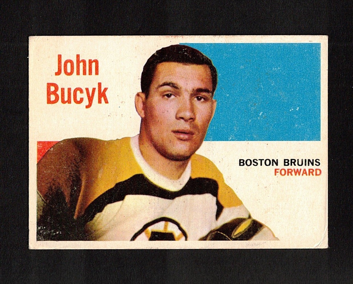 1960-61 JOHN BUCYK #11 Topps Boston Bruins HALL OF FAME Star KEY NHL Hockey Card