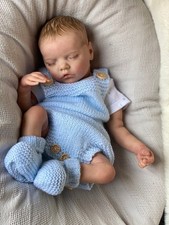 48cm/18in Real Sleeping Doll Lifelike Body Baby Dolls Newborn Silicone Reborn