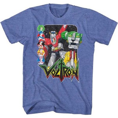 Men's Voltron & Pilots T-Shirt 80's Cartoon Retro - New