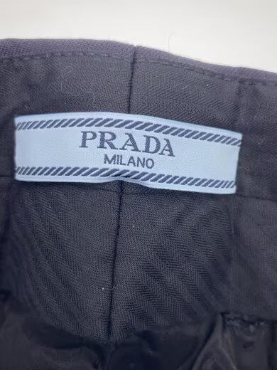 PRADA 17SS virgin wool pleated slacks/ straight pants/ size 40/ wool/ NVY/ P2925 thumbnail 4