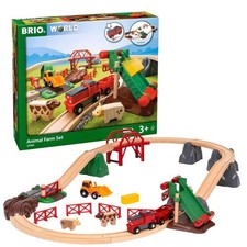 33984 Animal Farm Set - Engaging Wooden Toy Train Set for Kids  Enhances Mot...
