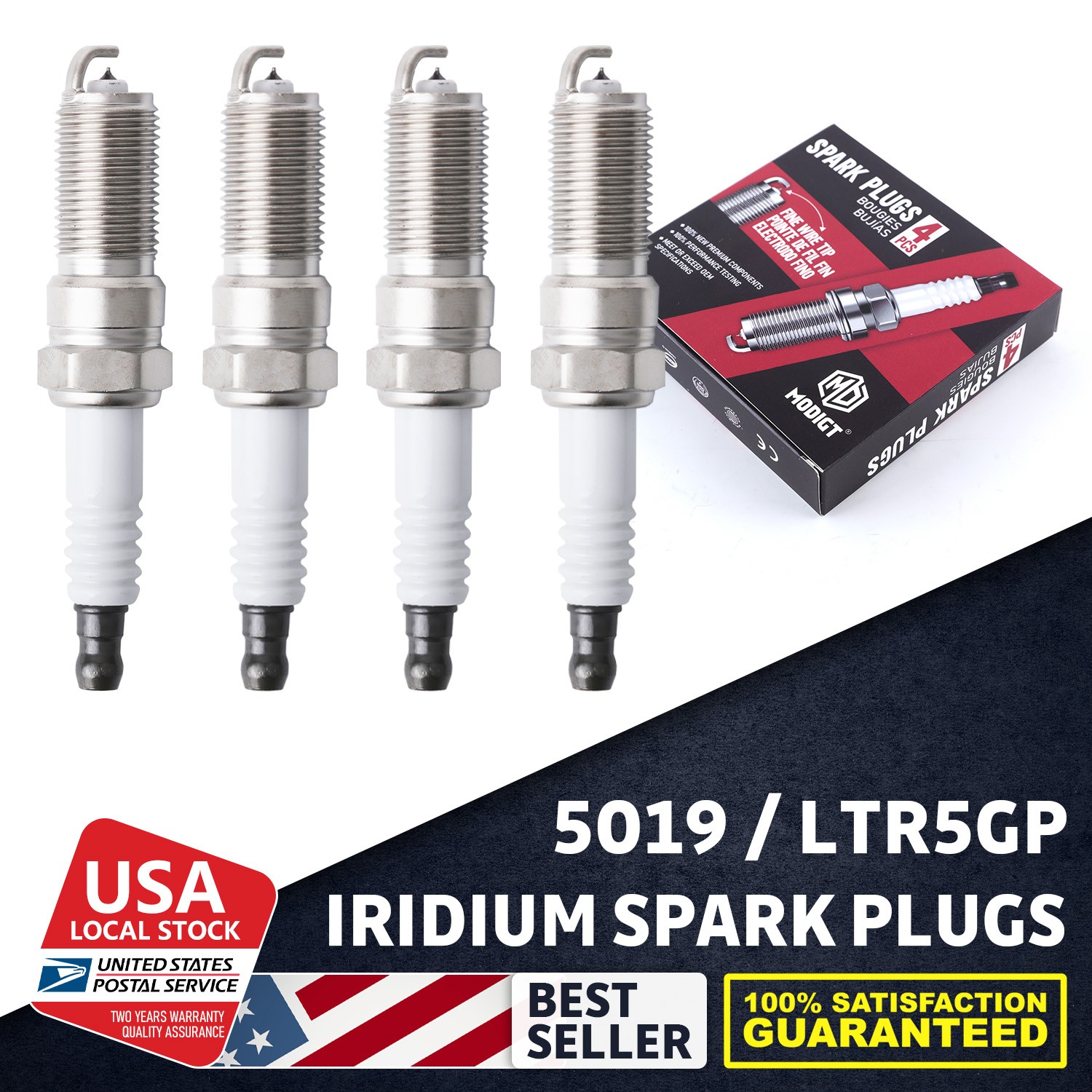 4Pcs Fit NGK LTR5GP 5019 Iridium Spark Plugs for 2014 LT1 L83 L86 L84 L87 LT