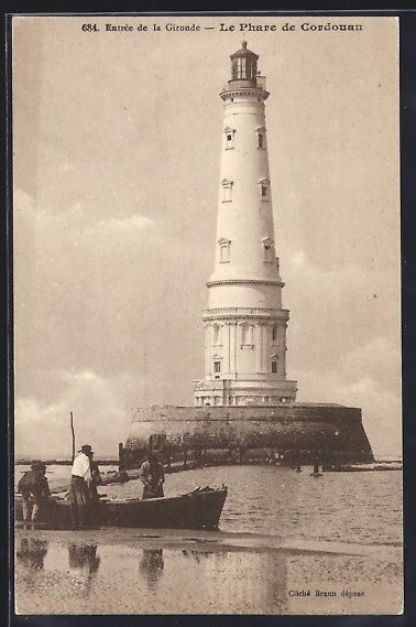 Old postcard Cordoba, entrance to the Gironde, lighthouse 