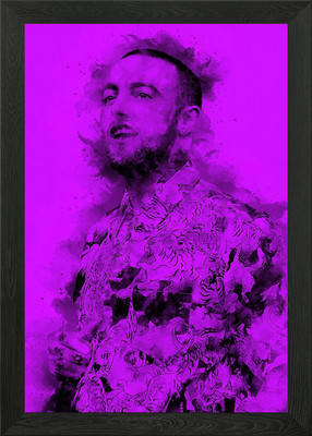 Mac Miller Gerahmtes Wandbild Poster Leinwanddruck Bild