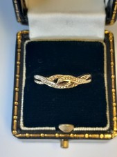 Vintage 9-karatowe złoto pierścionek skręcany rozmiar P 1/2