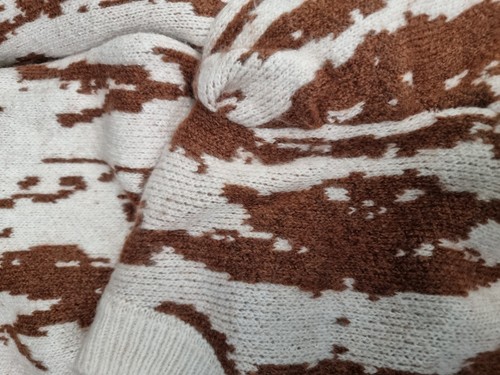 Tu Pattern Puff Sleeve Knit Jumper Size UK 24 Worn Once - Picture 13 of 15