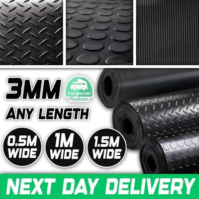 Campervan Products Gummifußmatten 3 mm strapazierfähig rutschfest Rolle