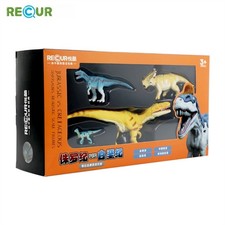 RECUR Carcharodontosaurus Edmontosaurus Figure Dinosaurs Model Set Toys Gift