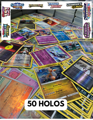 POKEMON CARD LOT OF 50 - ALL HOLOS!  NO DUPLICATES!  FREE TRACKING!  AUTHENTIC!
