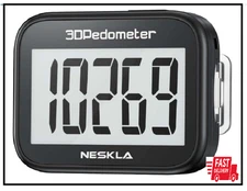 NESKLA 3D Pedometer for Walking, Simple Step Counter with Assorted Colors