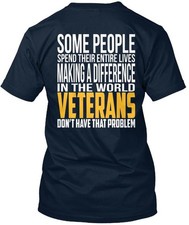 Proud Veteran T-Shirt Made in the USA Size S to 5XL